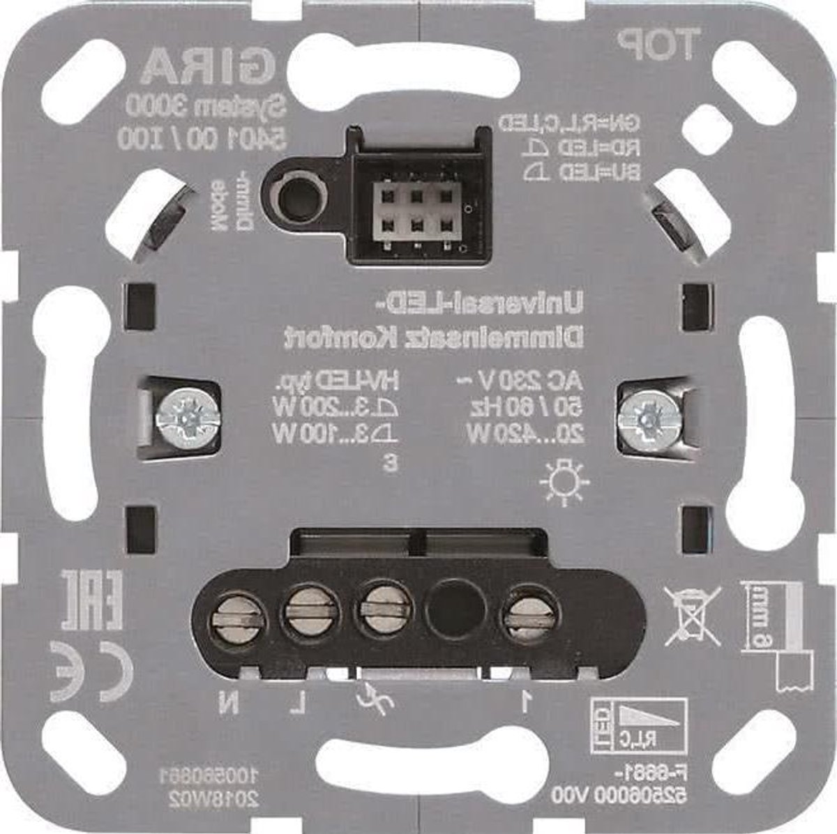 LED Dimmer - Lichtregelaar - Sfeerverlichting Instellen - Universeel Compatibel - 100 Watt - Wit