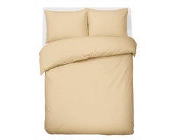 HUSH Living Dekbedovertrek - 100% katoen - 144TC - soepel en ademend - 240x220+20cm - 2 x 60x70cm kussenslopen - zand