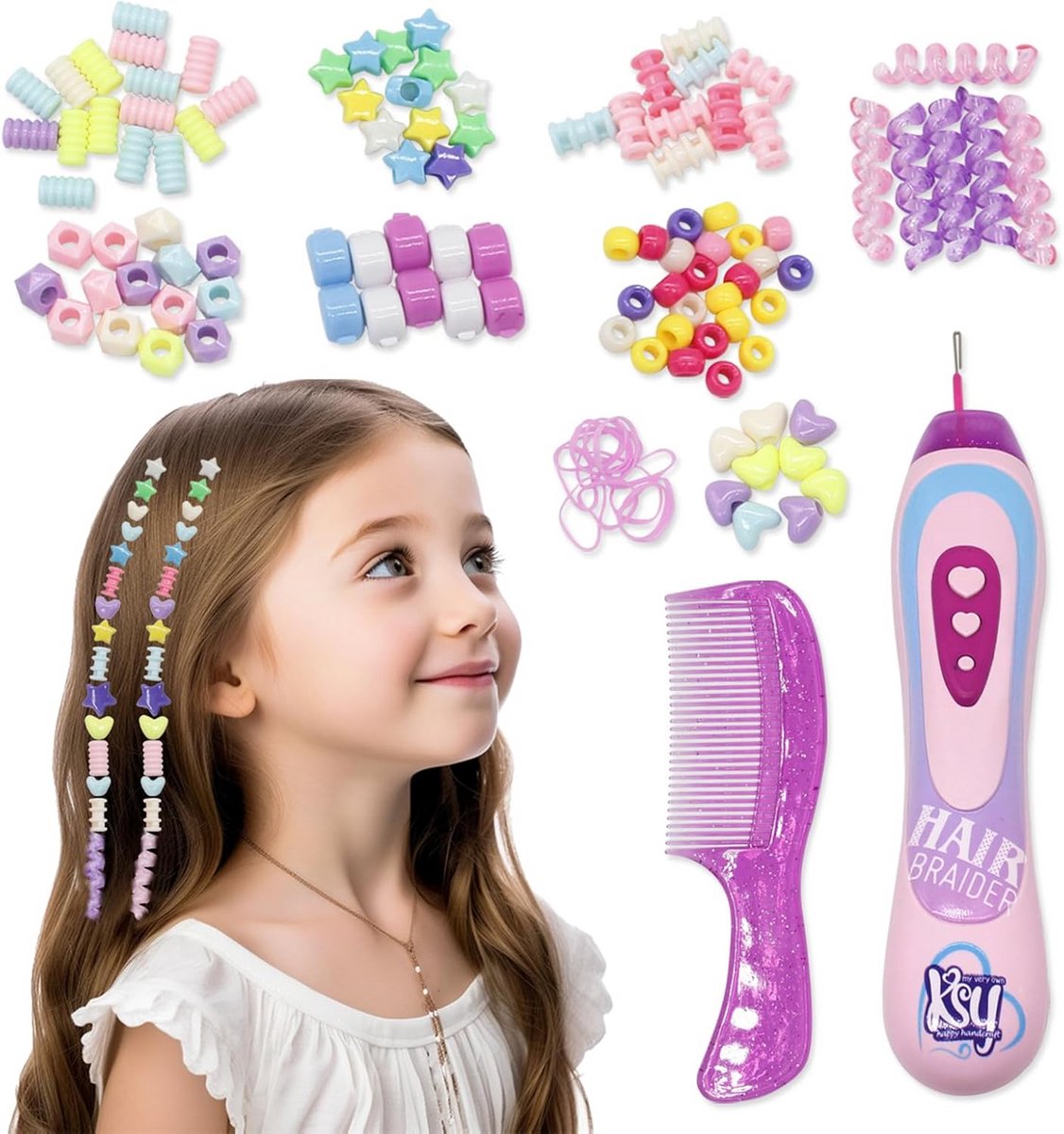 Haarvlechtmachine Set voor Meisjes - Doe-Het-Zelf Vlechten met Haarkralen