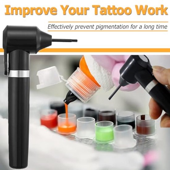 Pigment Mixer Machine met 100 Inkt Mengsticks - Elektrische Kleur Mixer voor Make-up en Tattoo Supplies — afbeelding 2