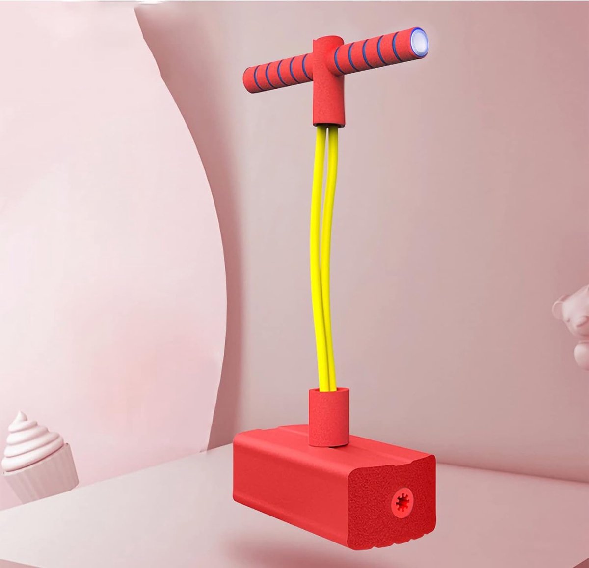 Schuim Pogo Jumper - Springspeelgoed Kind - Buiten Spelen - Hoog Elastische Band - Standaard Maat - Rood
