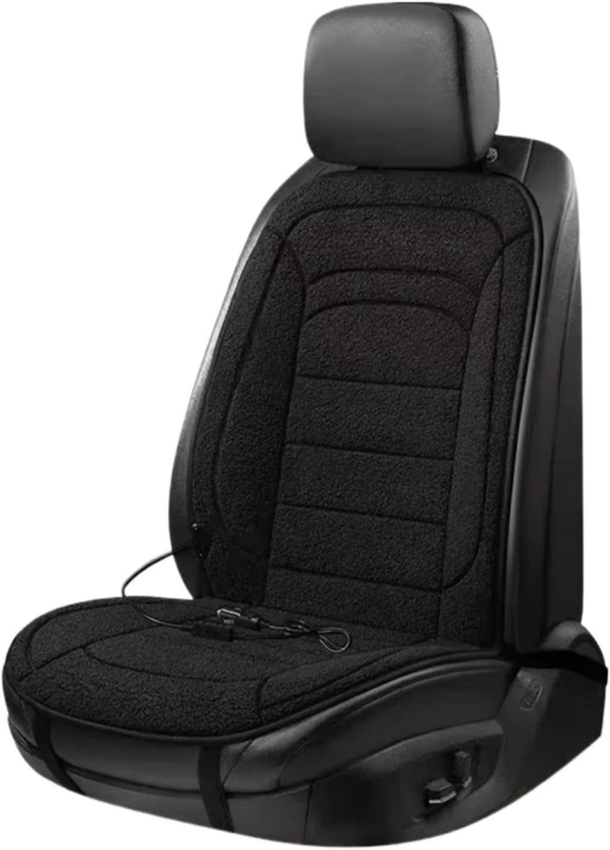 Stoelverwarming Set - Zitkussen - Comfortabel Rijden - Universele Pasvorm - 105 x 50 cm - Zwart