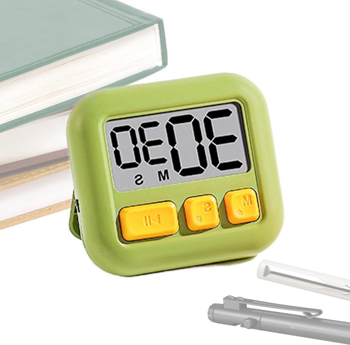 Keukentimer Digitaal - Kookwekker Timer - Koken Bakken - Twee-weg Timer - 7x6.5x2cm - Groen