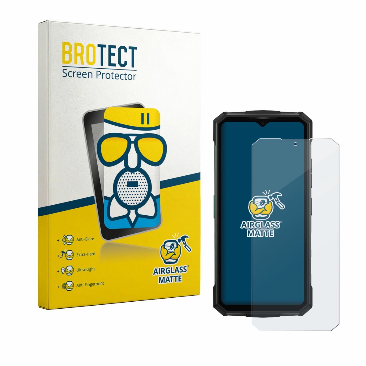 BROTECT - Screenprotector voor Doogee Fire 7 Pro - Folie Beschermfolie Beschermglas matte