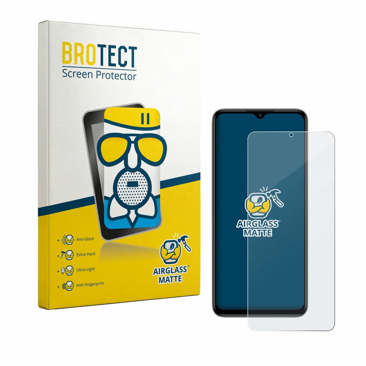 BROTECT - Screenprotector voor Itel Zeno 100 - Folie Beschermfolie Beschermglas matte