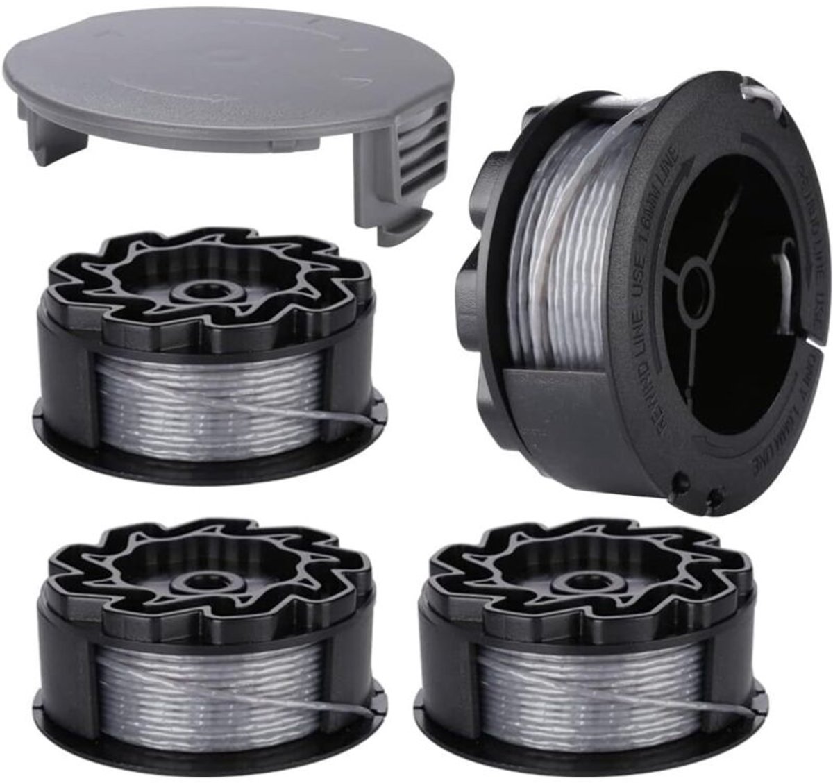 Geschikt geschikt voor Bosch Universal GrassCut 18 18-26 18-260 F016800570 grasmaaierdraadhaspels (geschikt voor dop, 4-pack)