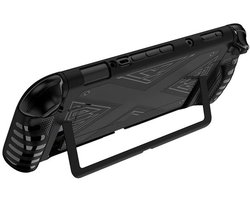 TPU beschermhoes Geschikt voor twee draagbare gameconsoles, schokbestendige achterkant Geschikt voor standaard, gamingaccessoire, zwart.