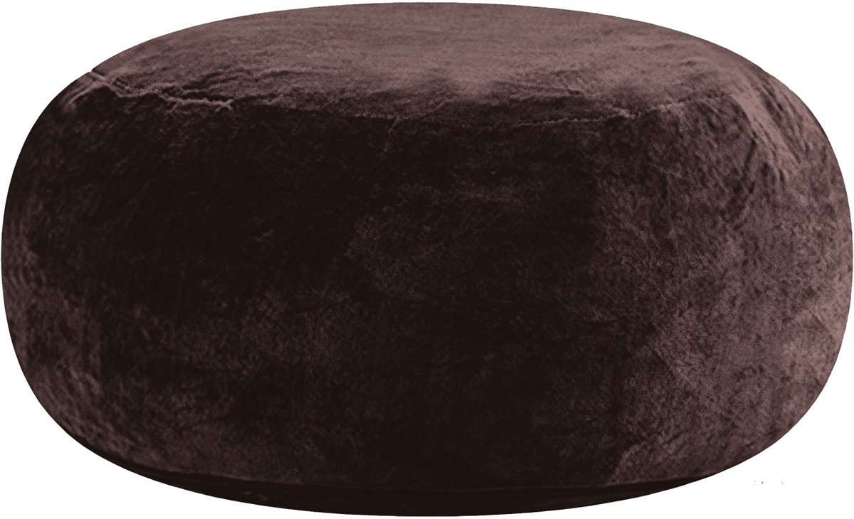 REDOM Zitzak - Drukverlagende ondersteuning - Flexibele vorm - Opvouwbaar en ruimtebesparend - Loungestoel en tijdelijk logeerbed - Voor volwassenen - Spons - Bruin - 100 x 100 x 50 cm Donkerbruin