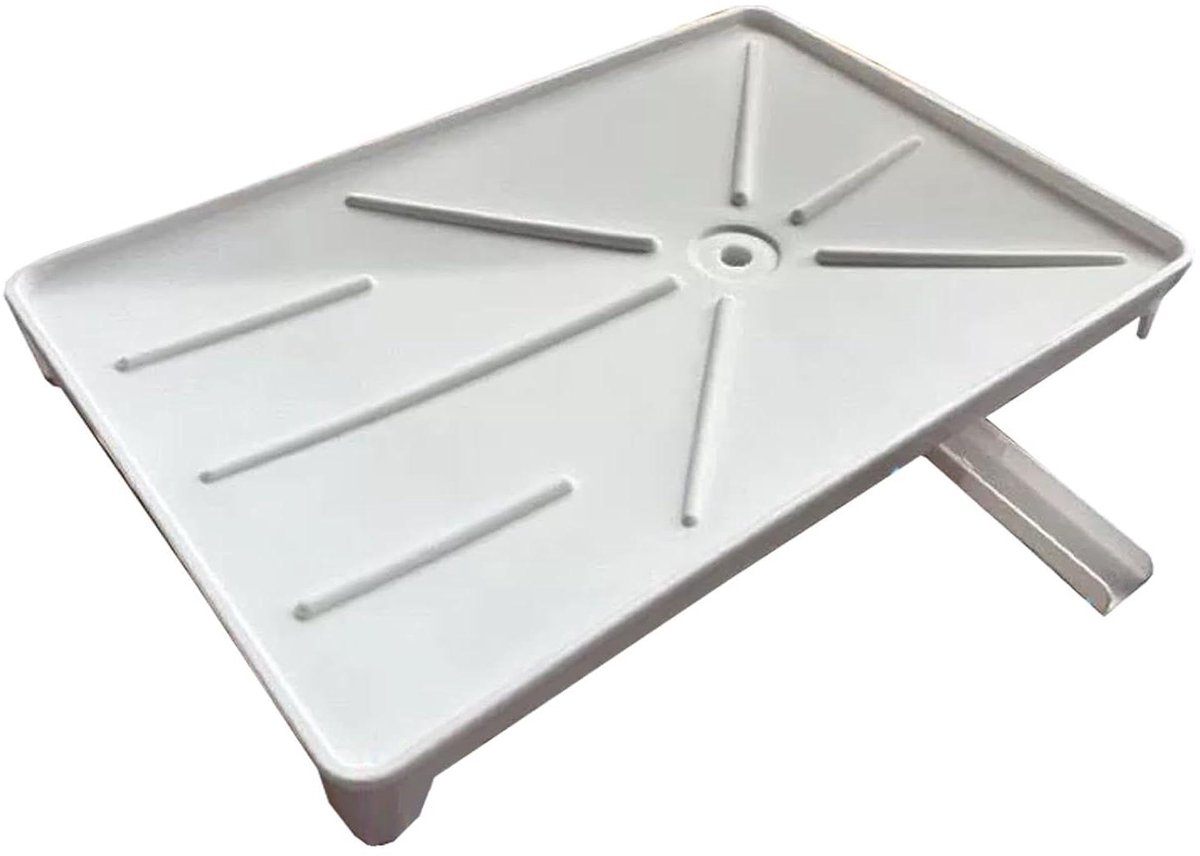 Lekbak - Afvoerbak - Water opvangen - Verstelbare afvoer - 37x25x4 cm - Wit