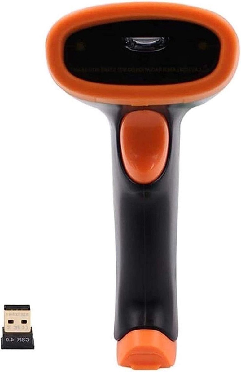 Handheld Barcode Scanner - Streepjescode Lezer - Winkel Voorraad Beheer - Draadloos Bluetooth USB - 19cm Pakket - Zwart