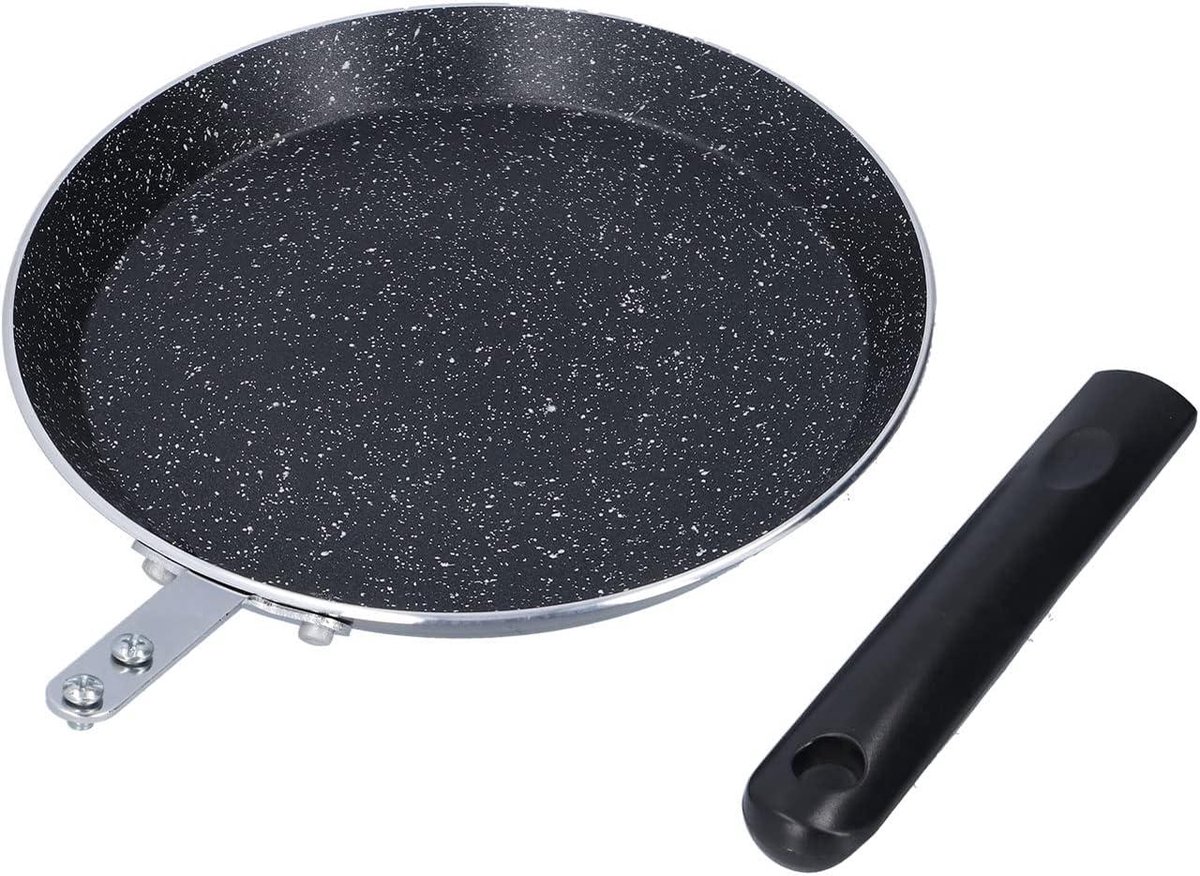 Koekenpan - Pannenkoek pan - Ontbijt maken - Anti-aanbak coating - 18 cm - Zwart