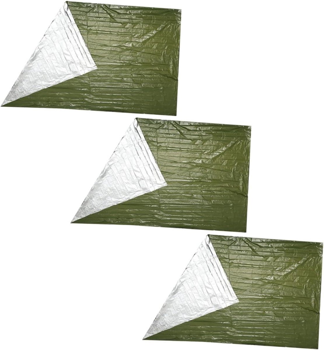 Nooddeken Set - Thermosdeken Overleving - Buiten Activiteiten - Warmte Reflecterend - 210x130cm - Zilver