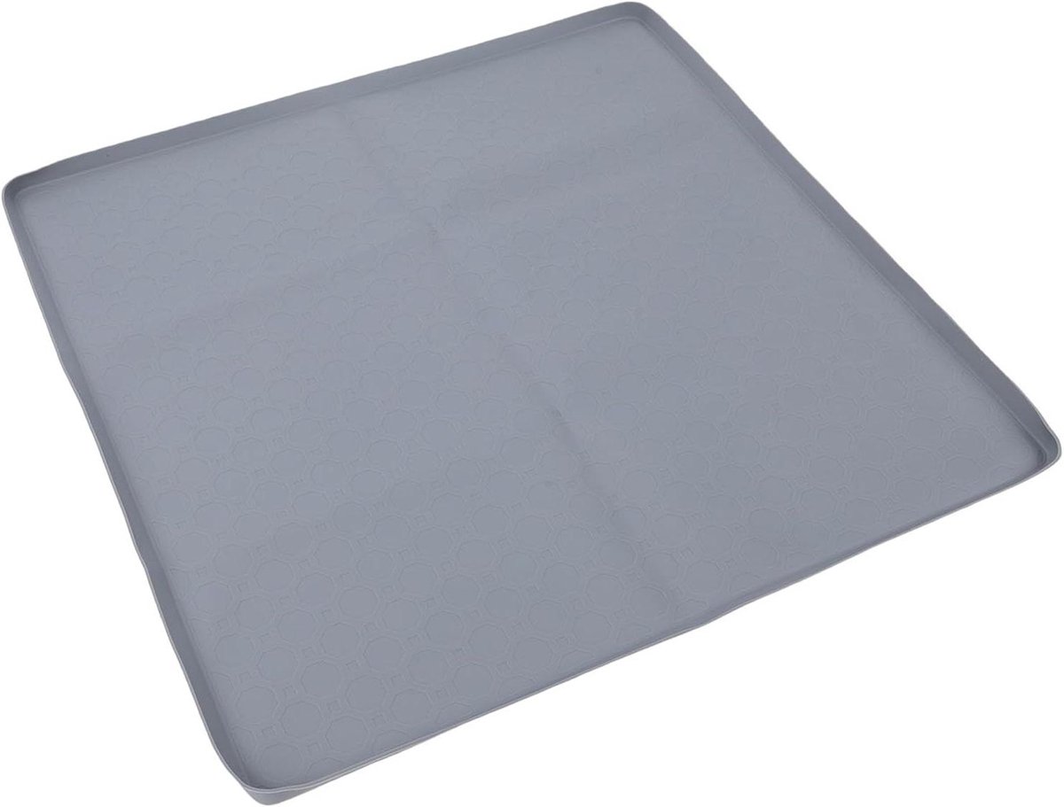 Siliconen Mat - Apparaat Onderlegger - Apparaten Beschermen - Opstaande Rand - 50x50cm - Grijs