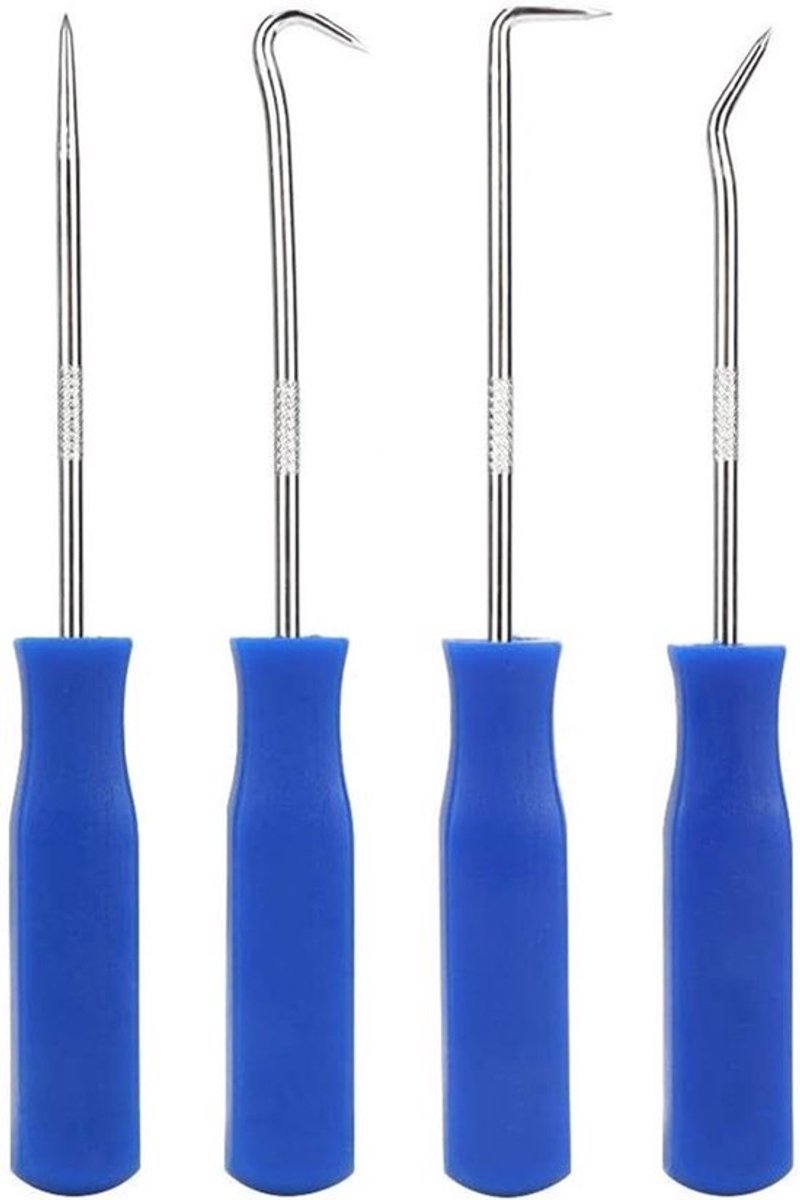 Pick and Hook Set 4pcs/set - O-Ring en Olieafdichtingsverwijderaar Handgereedschap