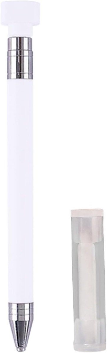 Rhinestone Wax Stift - Diamant Schilderpen - Knutselen Decoratie Maken - Automatisch Navulbaar Potlood - 13.5 cm - Wit