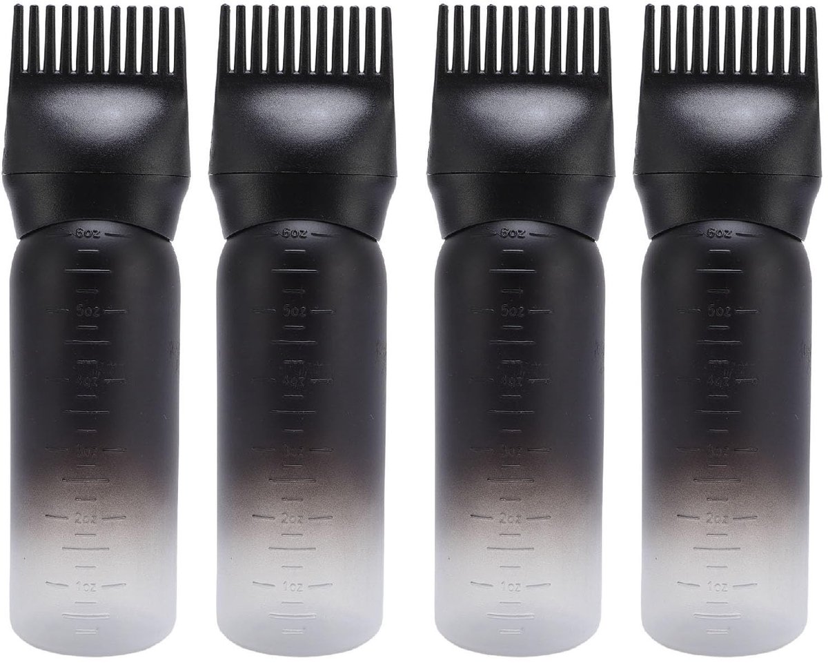 ONF3 - Carrot Cap Plifier - Precisie Applicator Fles - Voor Haarverf en Olie - 4 Stuks - Haarverf Applicator - Gebruiksvriendelijk - Geschikt vo...