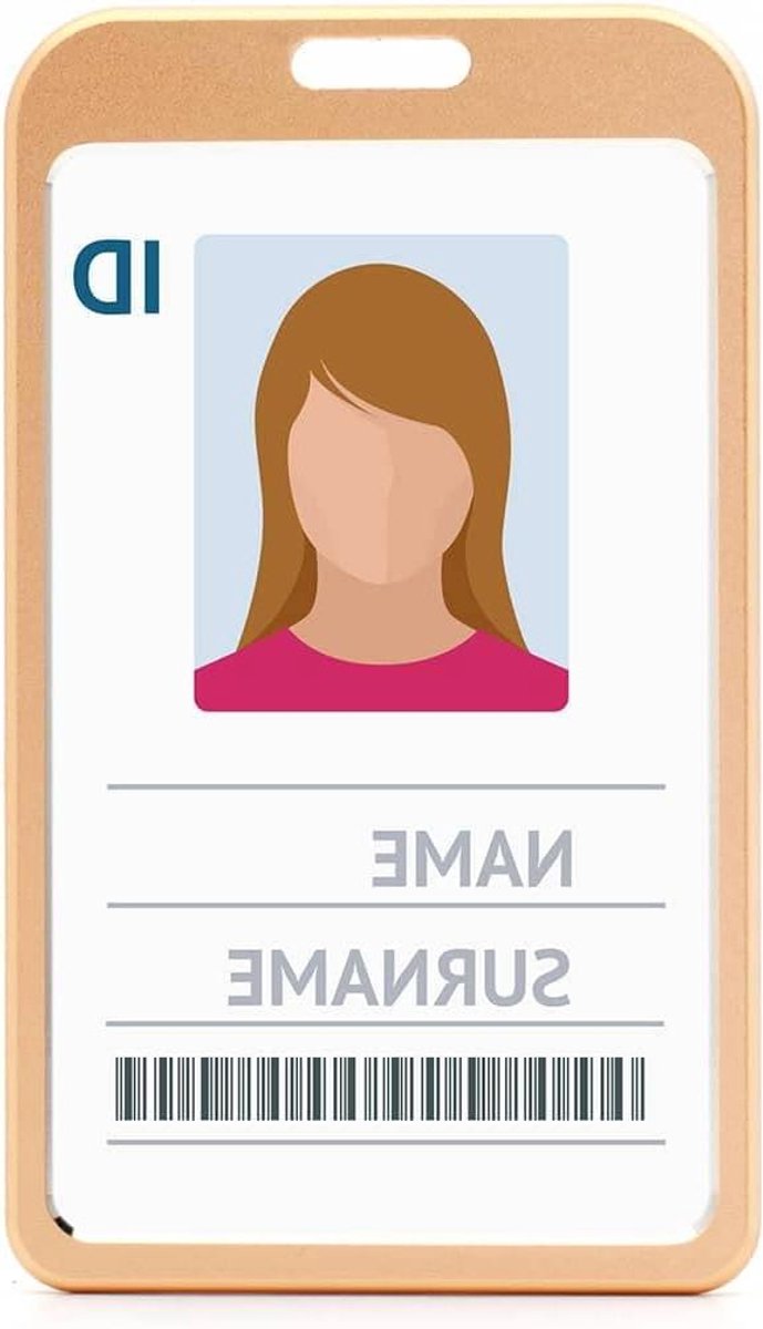 ID Kaarthouders - Badge Portemonnee - Veilig Identificeren - Aluminium Legering - 10 Stuks - Roségoud