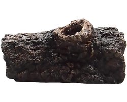 Aquarium Decoratie - Verberg grot - Vis welzijn - Veilig harsmateriaal - 15.5 cm - Natuurlijk