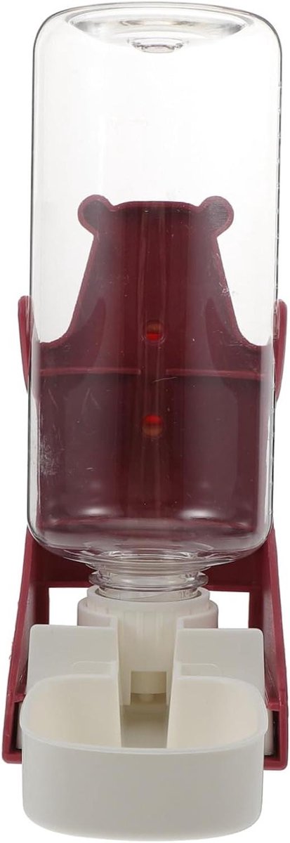 Automatische Waterbak - Huisdieren Drinkbak - Vers Water Zorgen - Zwaartekracht Voeding - 14 x 7.5 x 20 cm - Bordeaux