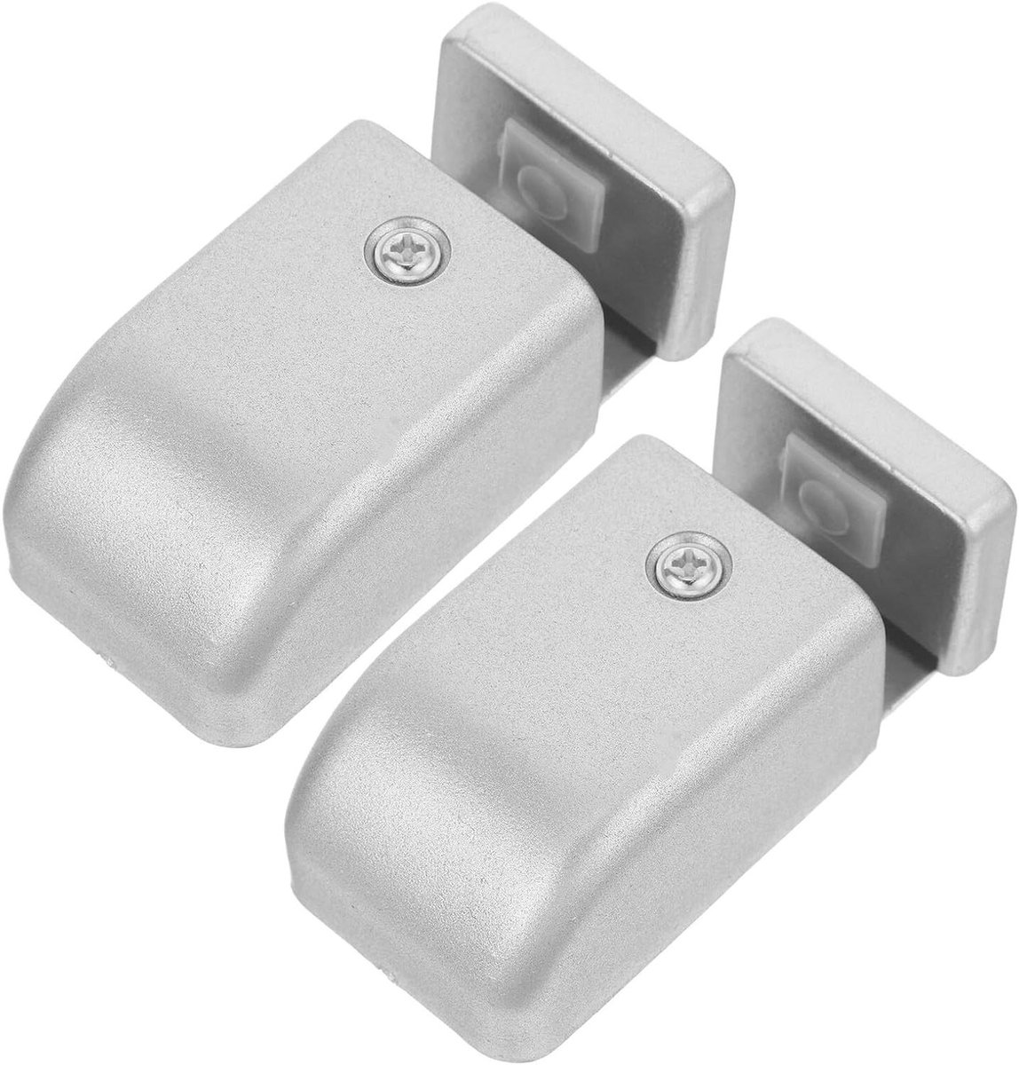 Glazen Deurstopper - Deurgeleider Douche - Stabiele Deuren - Roestvrij Staal - 7 cm - Zilver