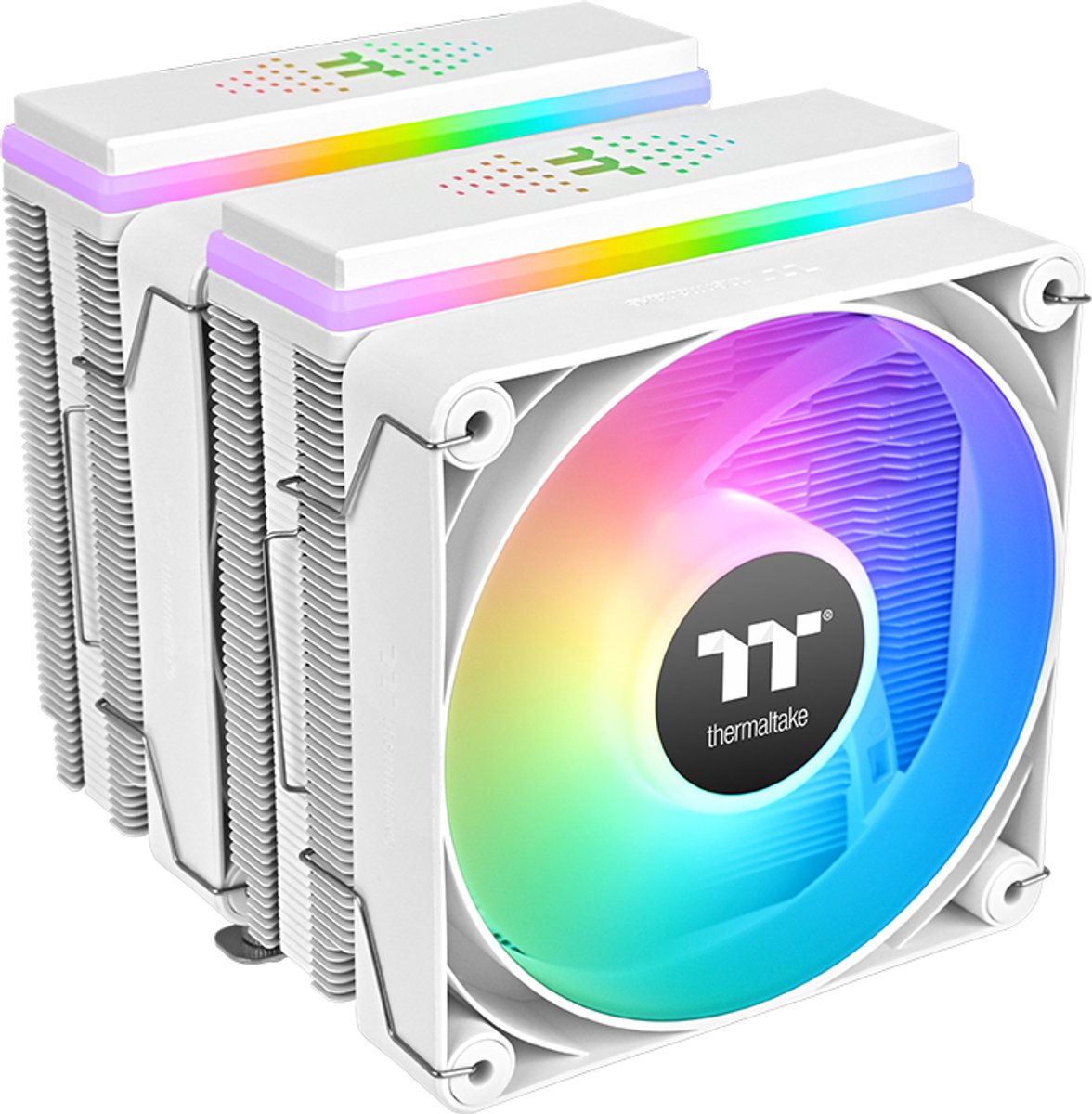 Thermaltake ASTRIA 600 ARGB - Processor Koeler - Dual CPU Luchtkoeler - 2x 120mm - Intel/AMD - Wit
