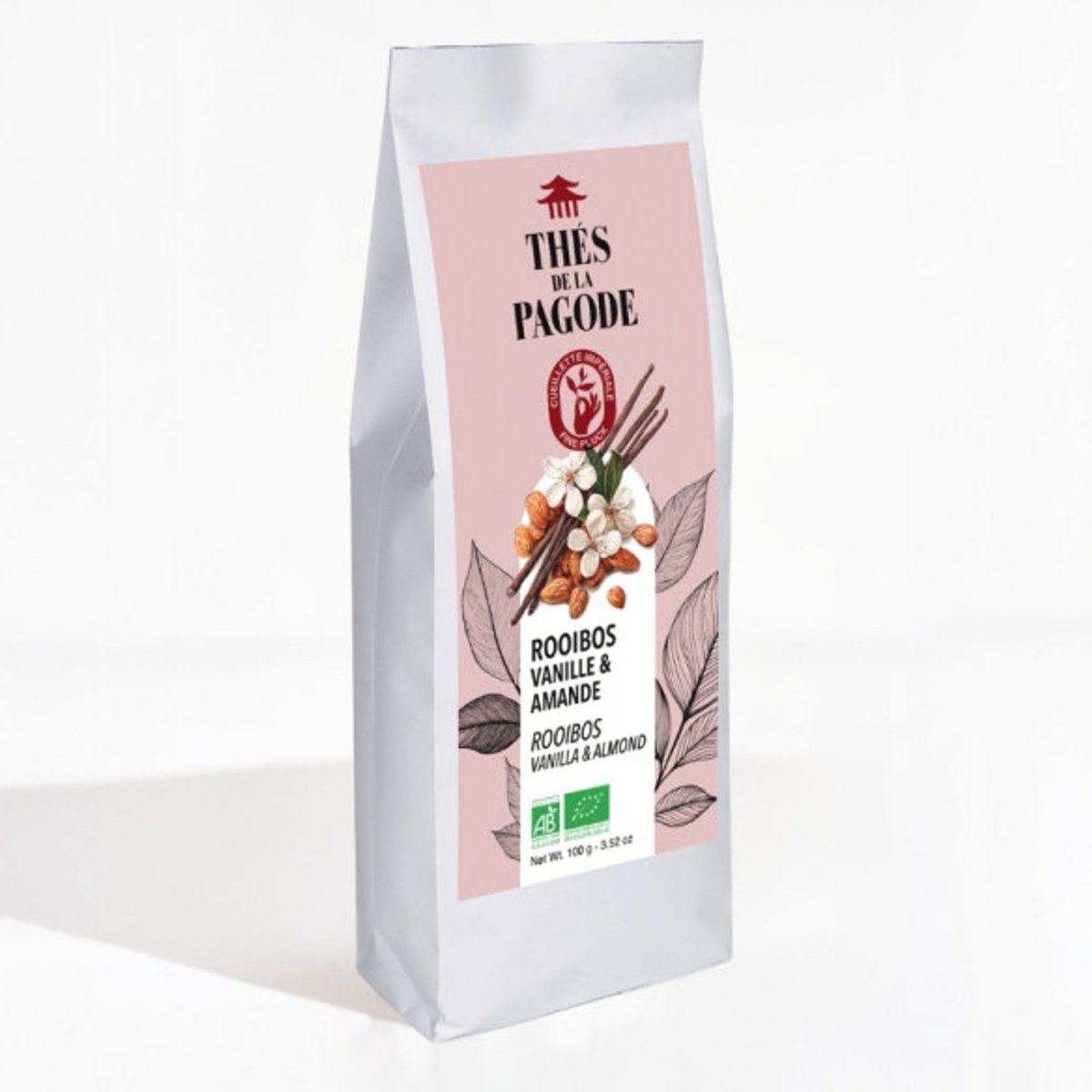 Thés de la Pagode – Rooibos vanille en amandel - Losse Thee - Biologische thee (100 gram)