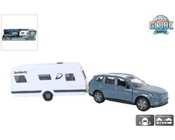 Kids Globe Volvo EX90 met Dethleffs Caravan