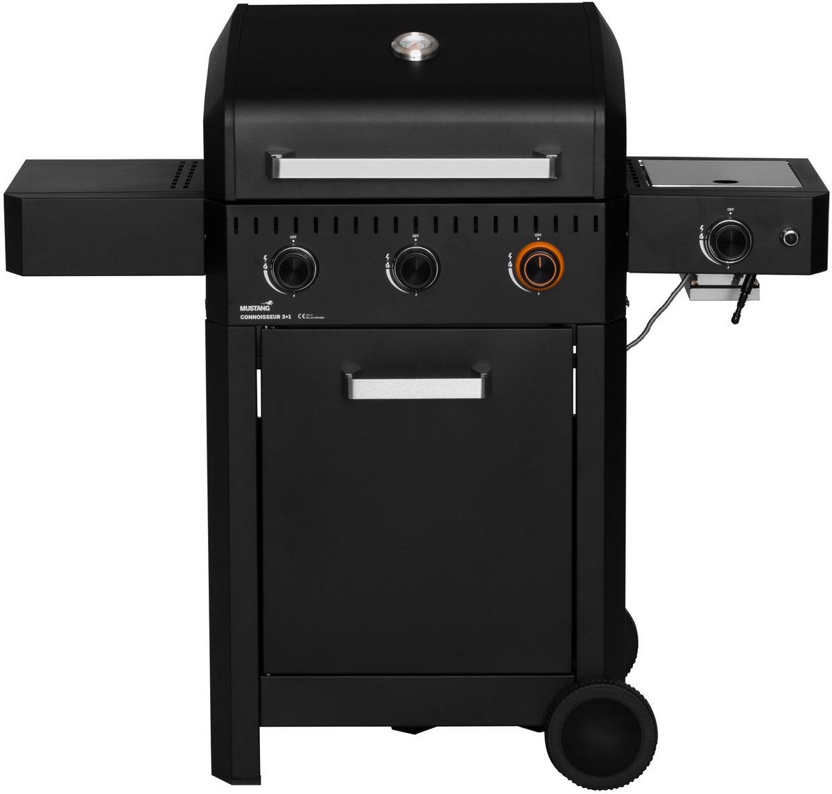 Mustang Gasbarbecue Connoisseur 3+1 – met Infrarood Zijbrander – 3 Branders | 15 kW