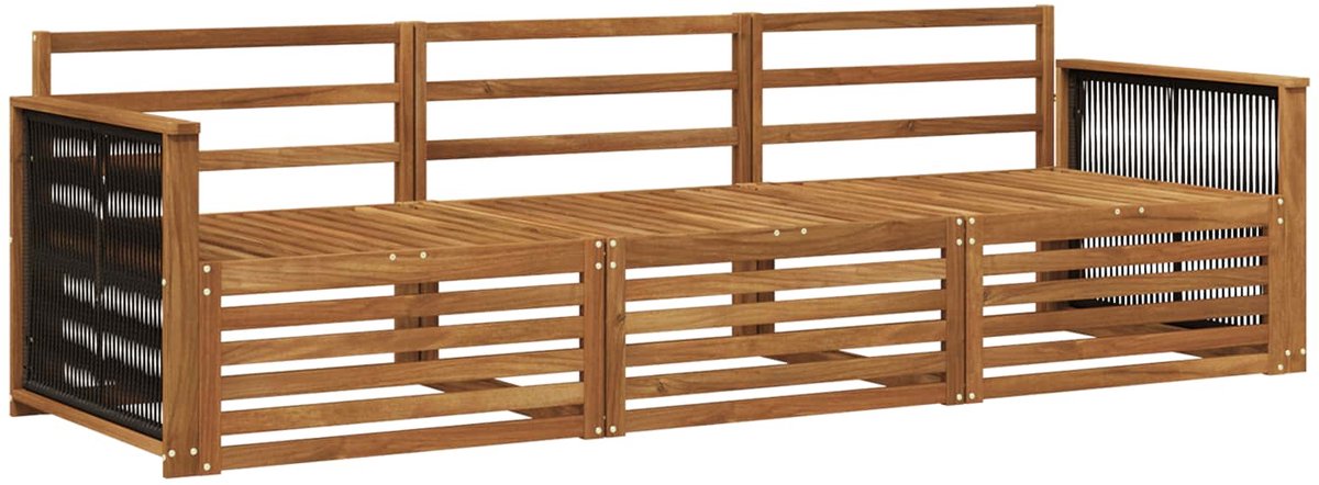 vidaXL Buiten - bank - set - 3 - st - Naturel - Massief - Acacia - Hout