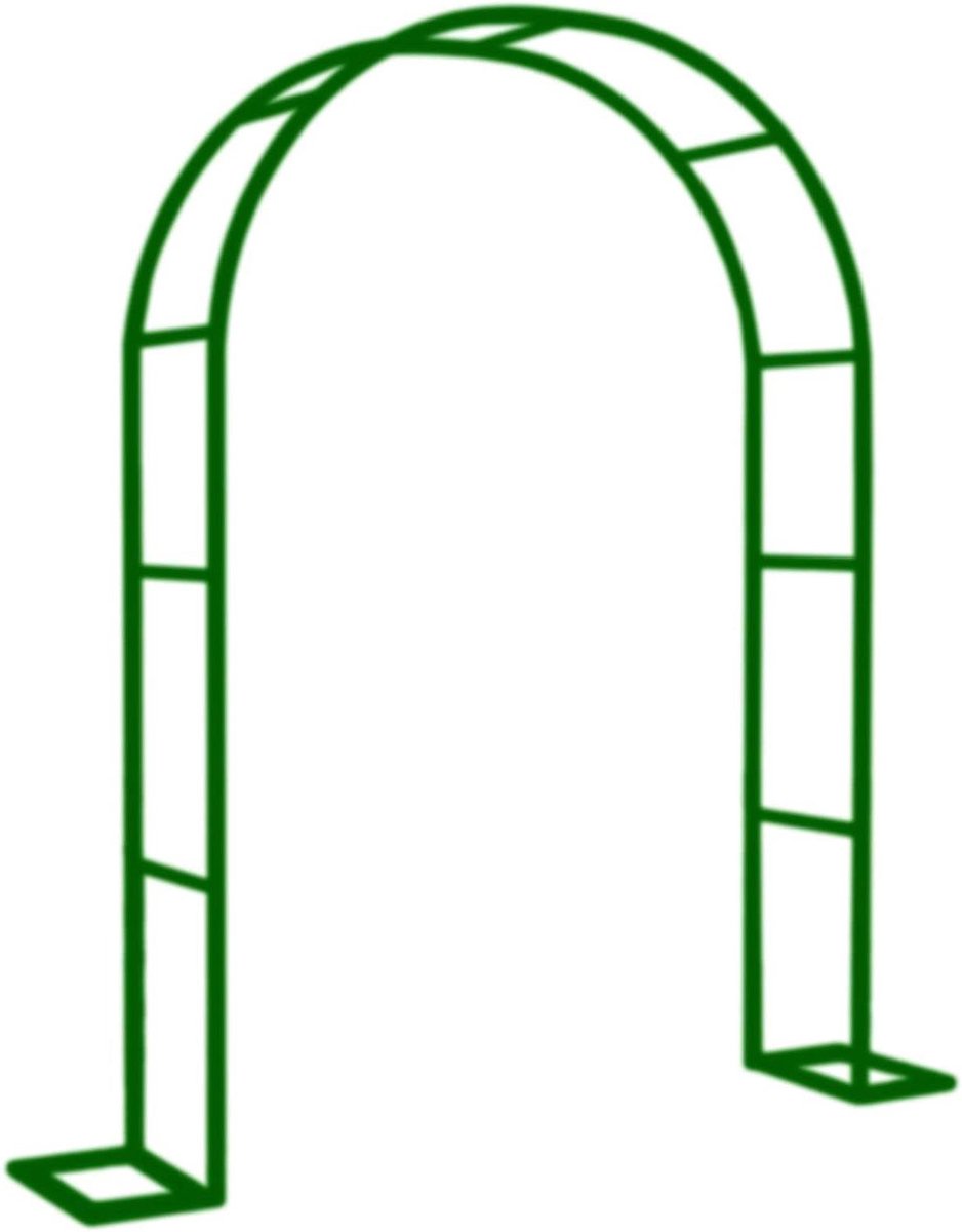 Tuinboog Klimplanten - Rozenboog Prieel - Tuindecoratie Creëren - Gegavaniseerd Staal Frame - 120 x 220 cm - Groen