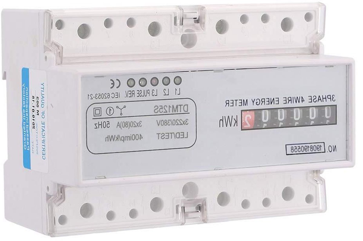 Digitale Energieteller 3-fasen 220/380V 20-80A Kwh-meter voor Stroomverbruik