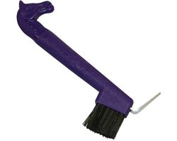 Hoefkrabber Paardenkop - Paardenverzorgingstool - Hoefonderhoud - Geïntegreerde Borstel - Niet gespecificeerd - Lila