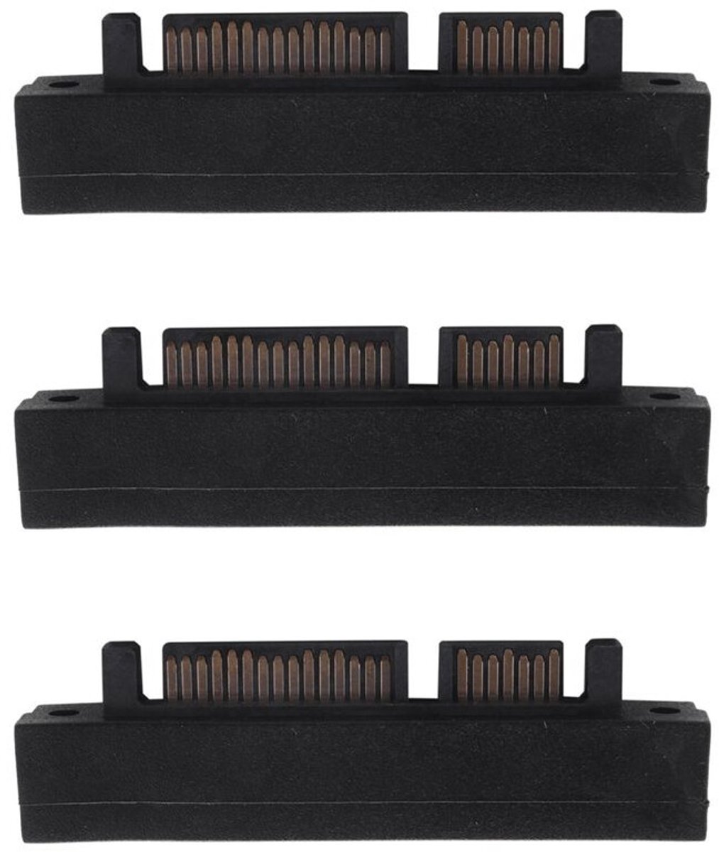 3 haakse 90-graden SFF-8482 SAS 22-pins naar 7-pins + 15-pins harde schijfadapter
