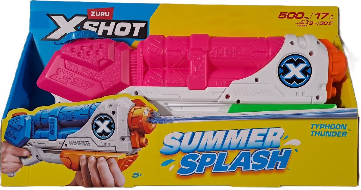 ZURU Xshot Waterpistool Blaster Roze Typhoon Thunder