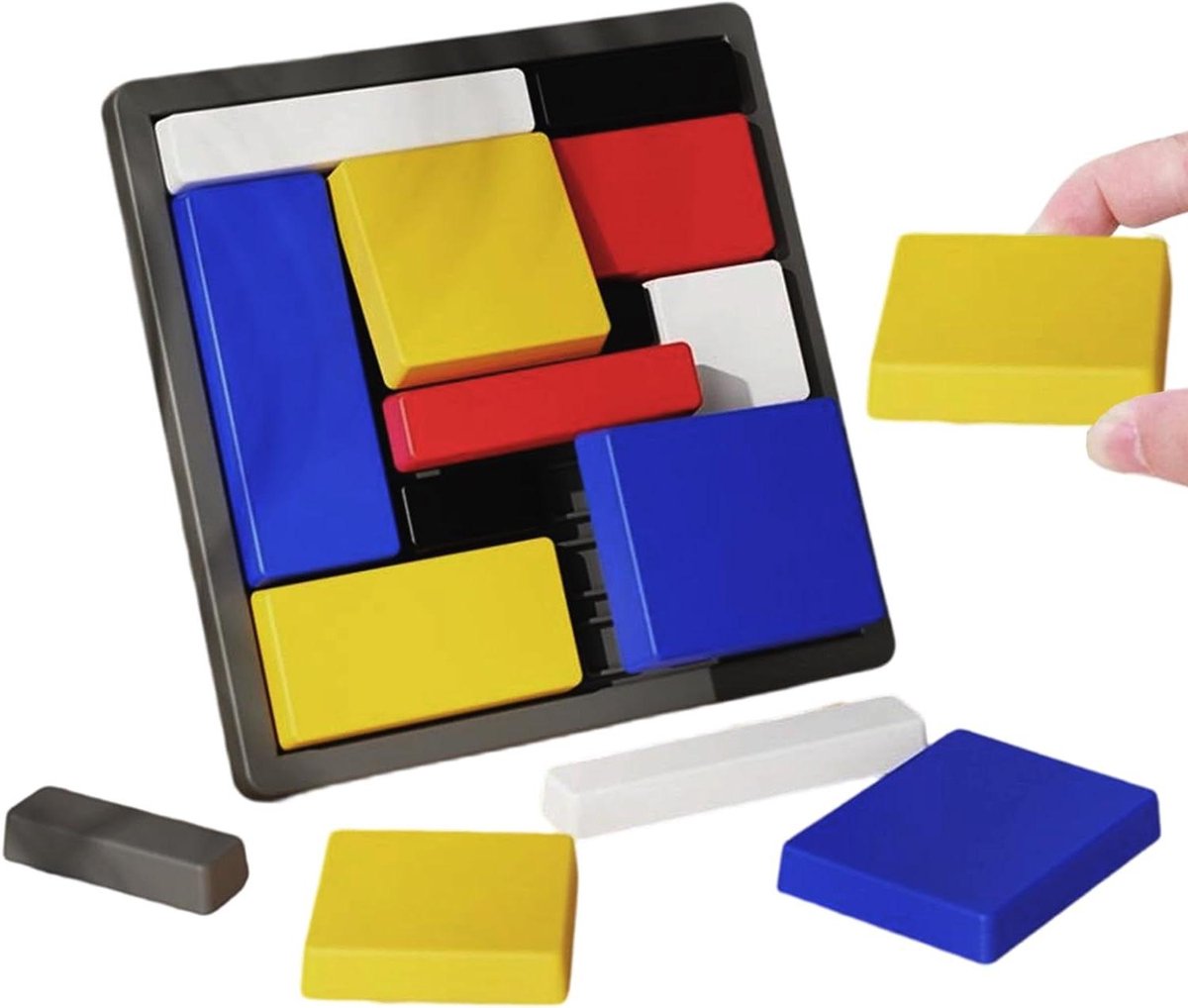 Logische Hersenkrakers Puzzels - Educatieve Puzzels - Cognitieve Vaardigheden Verbeteren - Duurzaam ABS Materiaal - 14 x 14 cm - A