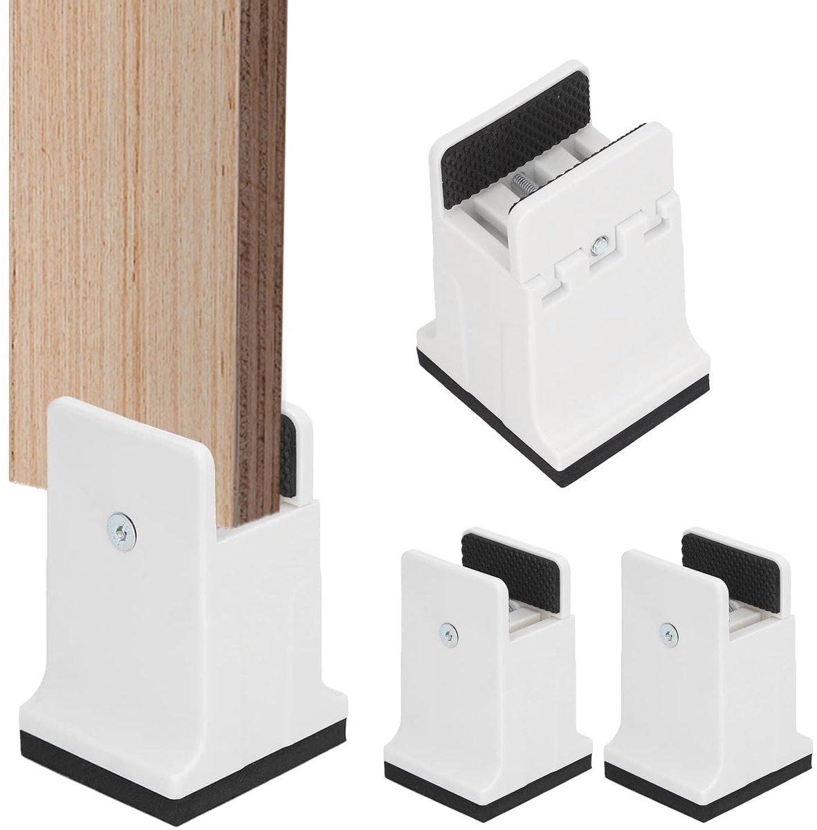 Verstelbare Bed Riser Set - 4 Stuks Rubber Meubelverhogers met Schroefklem