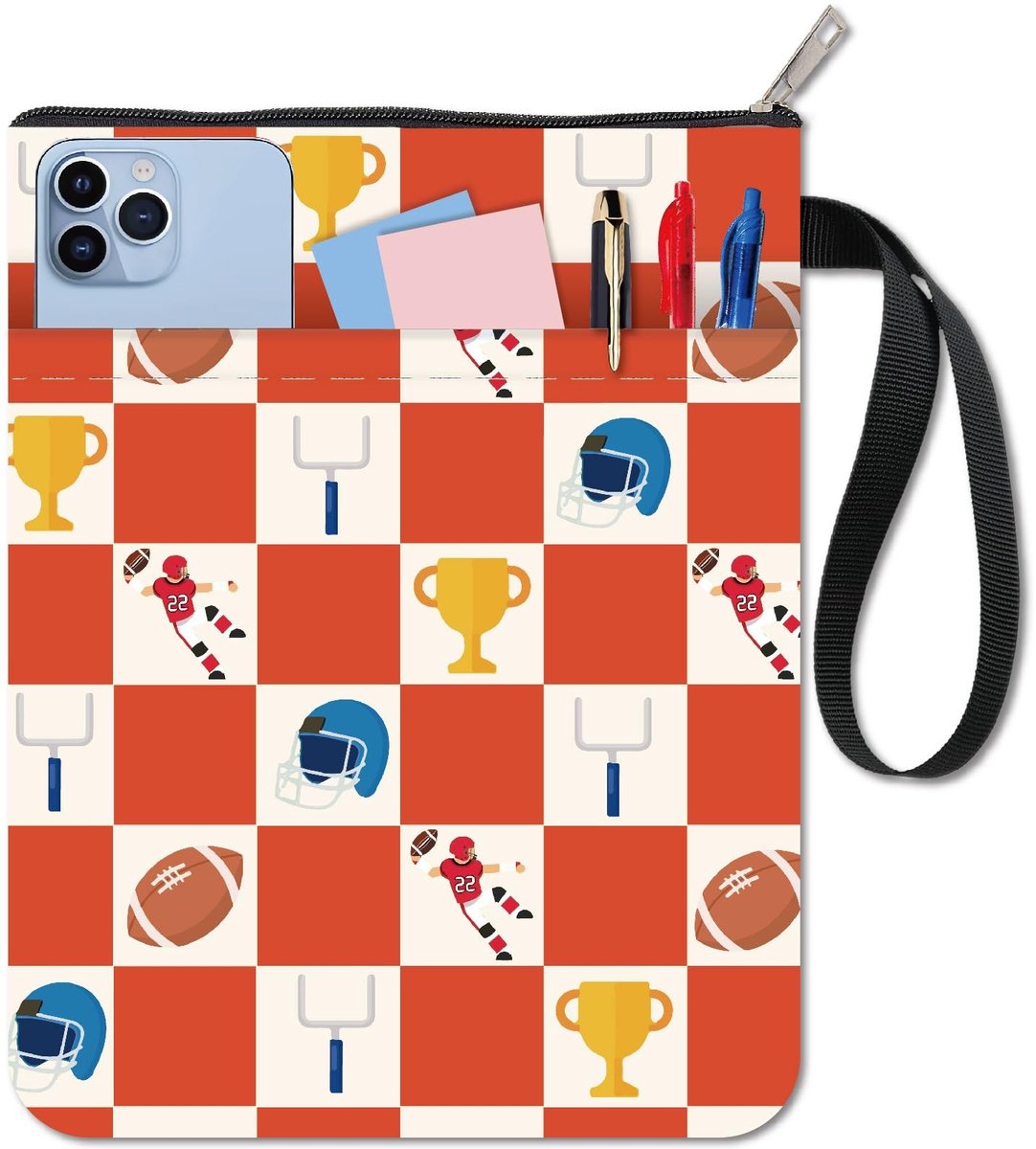 ONF3 - Rugby Boekomslag - Wasbare Boekcover - Extra Pocket voor Boekliefhebbers - Geschikt voor boeken - Lichtgewicht en duurzaam - Ideaal voor ...