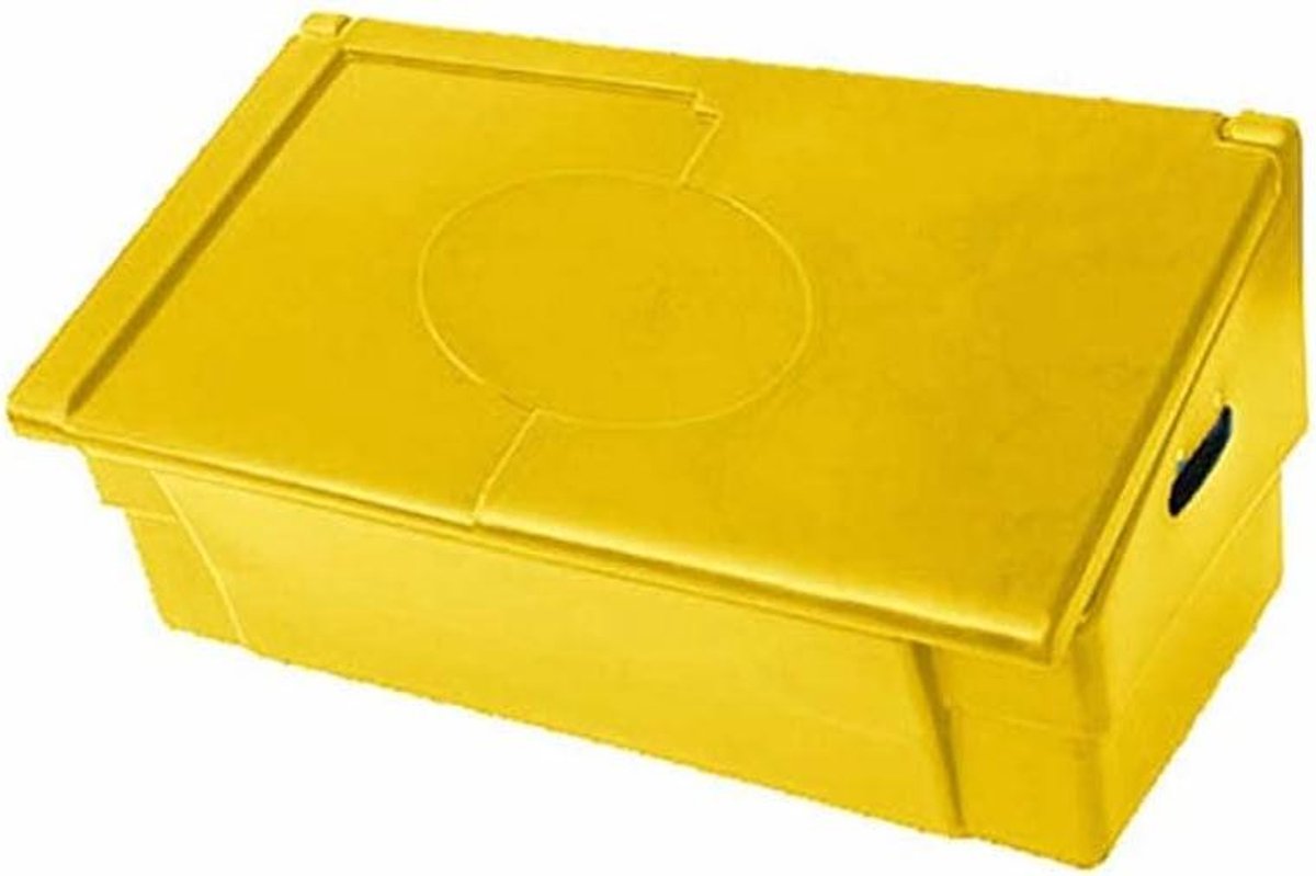 Opbergdoos - Opbergkist - Buiten opslag - Waterdichte sluiting - 100 Liter - Geel