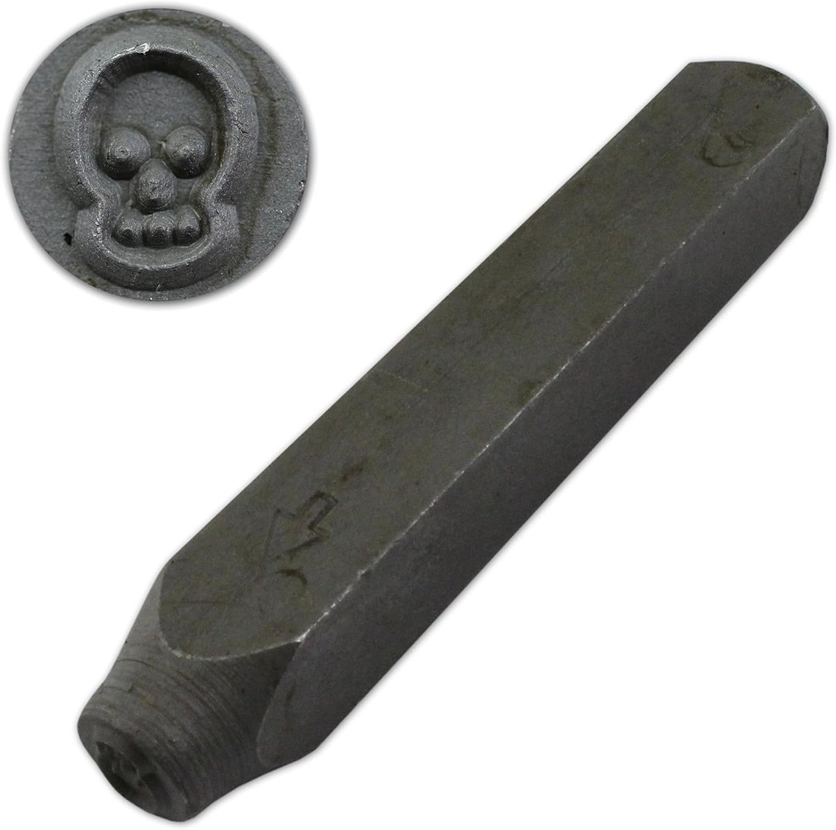 Metalen Stempel - Craft Tool - Sieraden Markeren - Schedel Ontwerp - 7mm Gezicht - Zilver