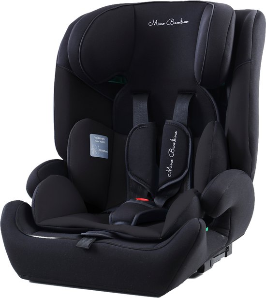 Mino Bambino i-Size Autostoel – Isofix - Groep 1/2/3 9-36 kg (76 tot 150 cm) - 15 maanden tot 12 jaar – Zwart