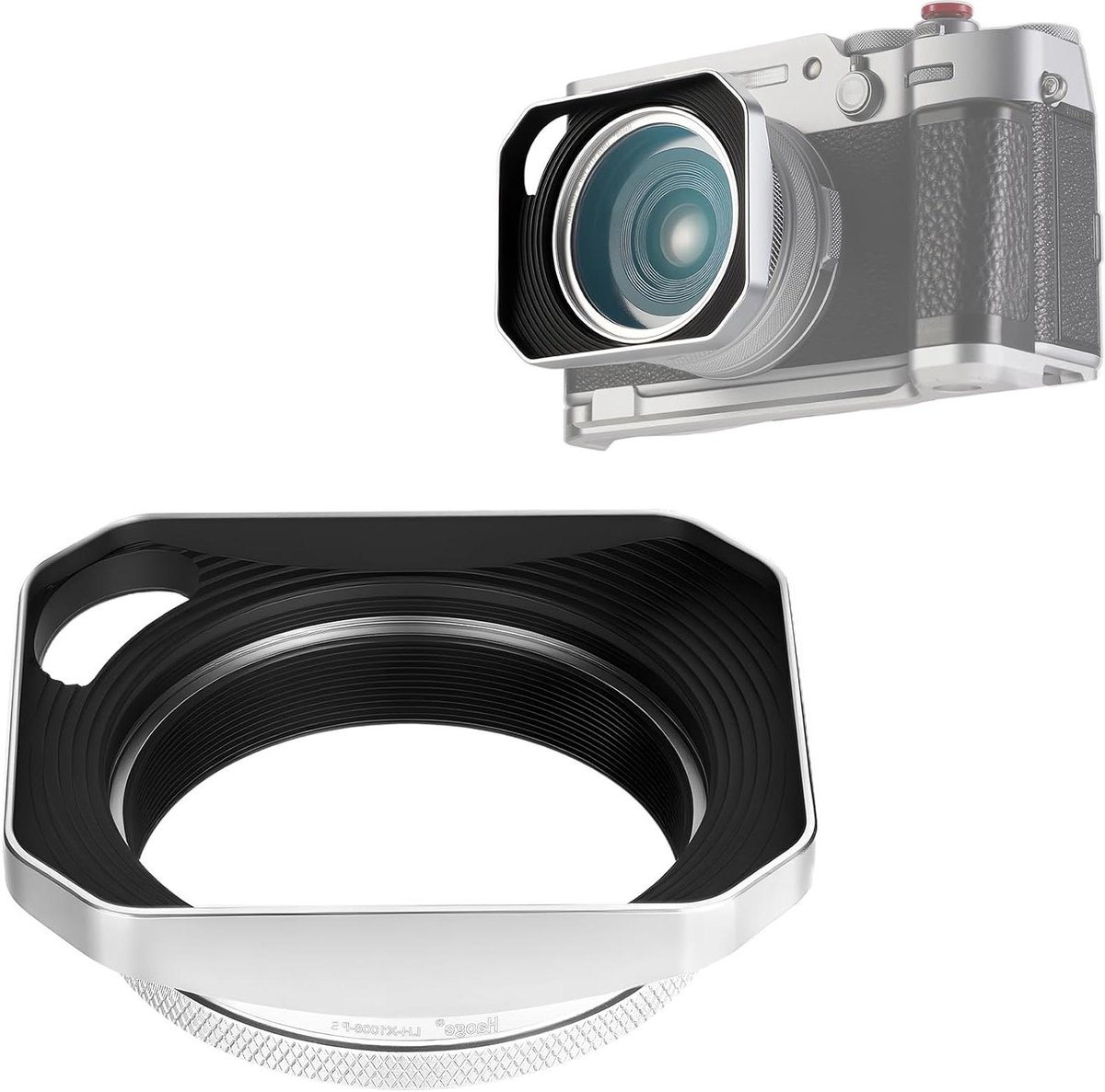 Vierkante Lenskap - Camera Zonnekap - Fotografie Verbeteren - Strooilicht Blokkerend - 49 mm - Zilver