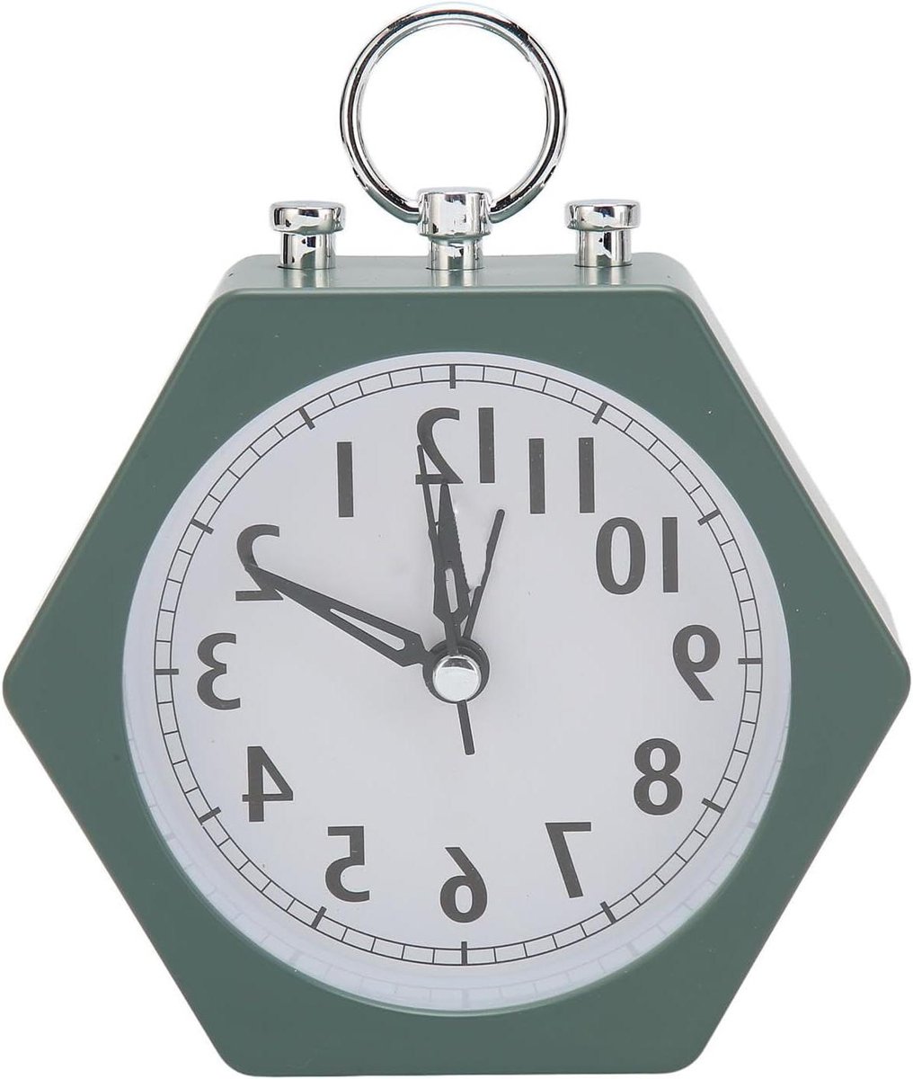 Polygon Wekker - Mini Alarmklok - Rustige Slaap - Stil Ontwerp - 11.3 cm Diameter - Groen