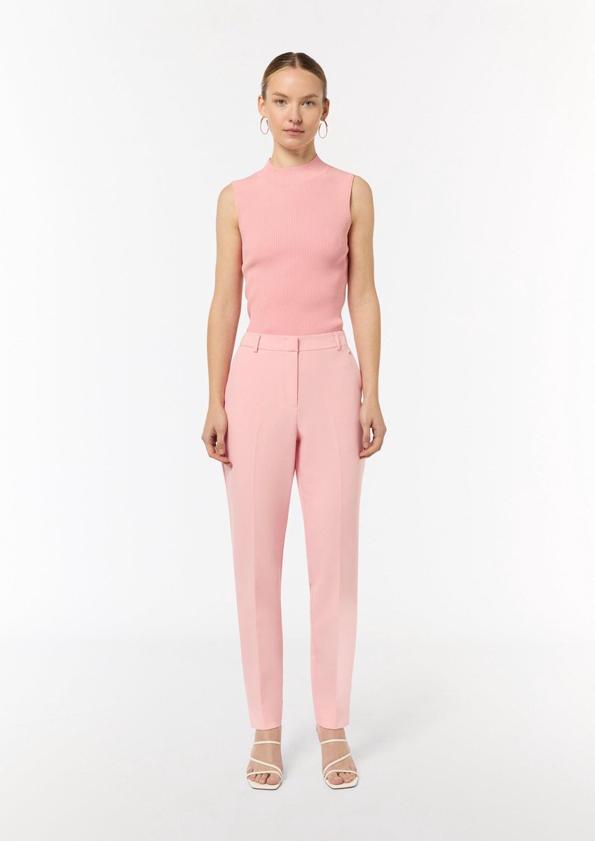 comma - female - Regular fit: broek met visgraatmotief