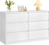 VASAGLE - Ladekast - Met 6 Lades - Voor Slaapkamer - Moderne KAILYN Collectie