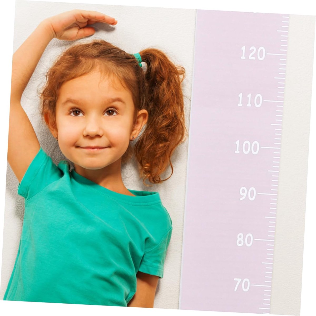 Kindergroeimeter Canvas - Hoogteliniaal Muursticker - Kinderkamer Decoreren - Met Cartoono