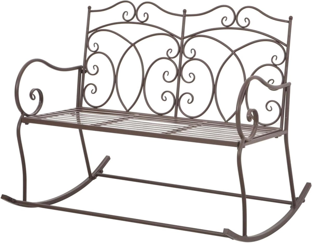 Tuinbank - Buitenbank terrasstoel - Ontspannen in de tuin - Antieke stijl - 104 cm - Antiek bruin