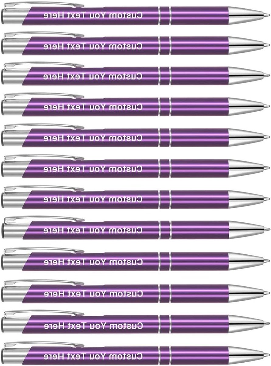 Gepersonaliseerde Balpennen - Bedrukbare Pennen Giveaways - Bedrijfsreclame - Intrekbaar Ontwerp - 100 stuks - Paars