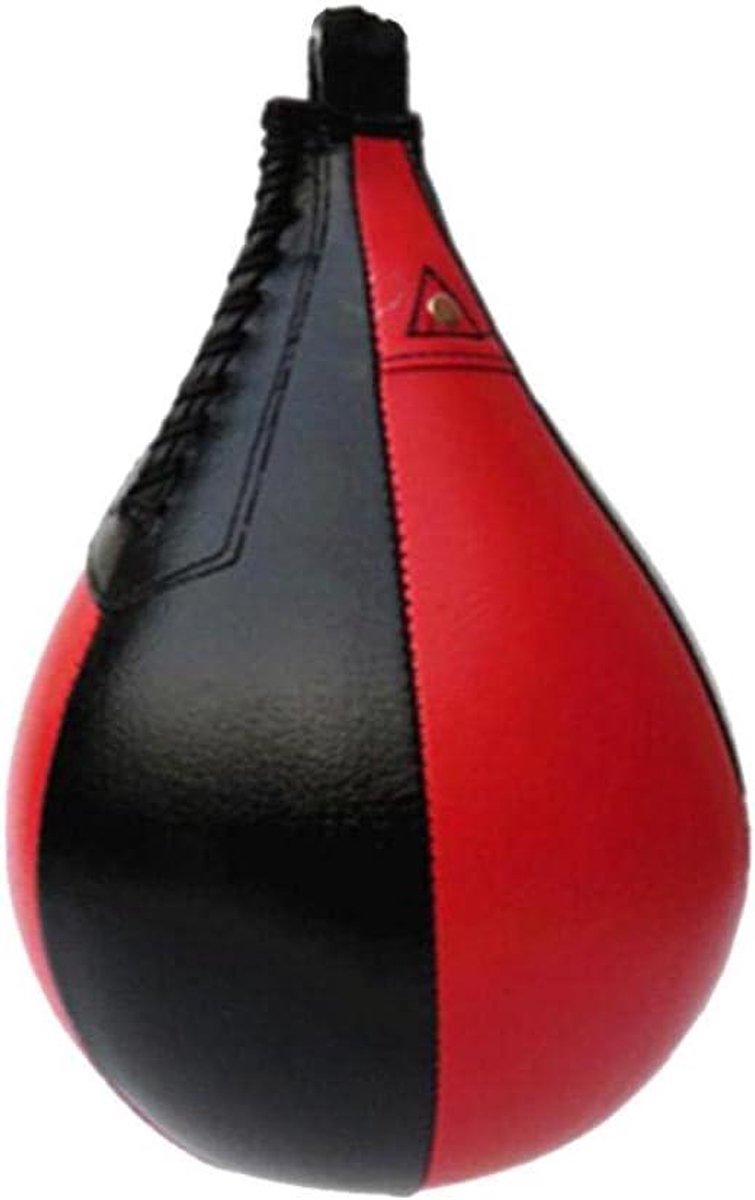 Bokszak Pera Bal - Boks Pera - Bokstraining Oefenen - Versterkte Naden - 25 x 18 cm - Zwart Rood