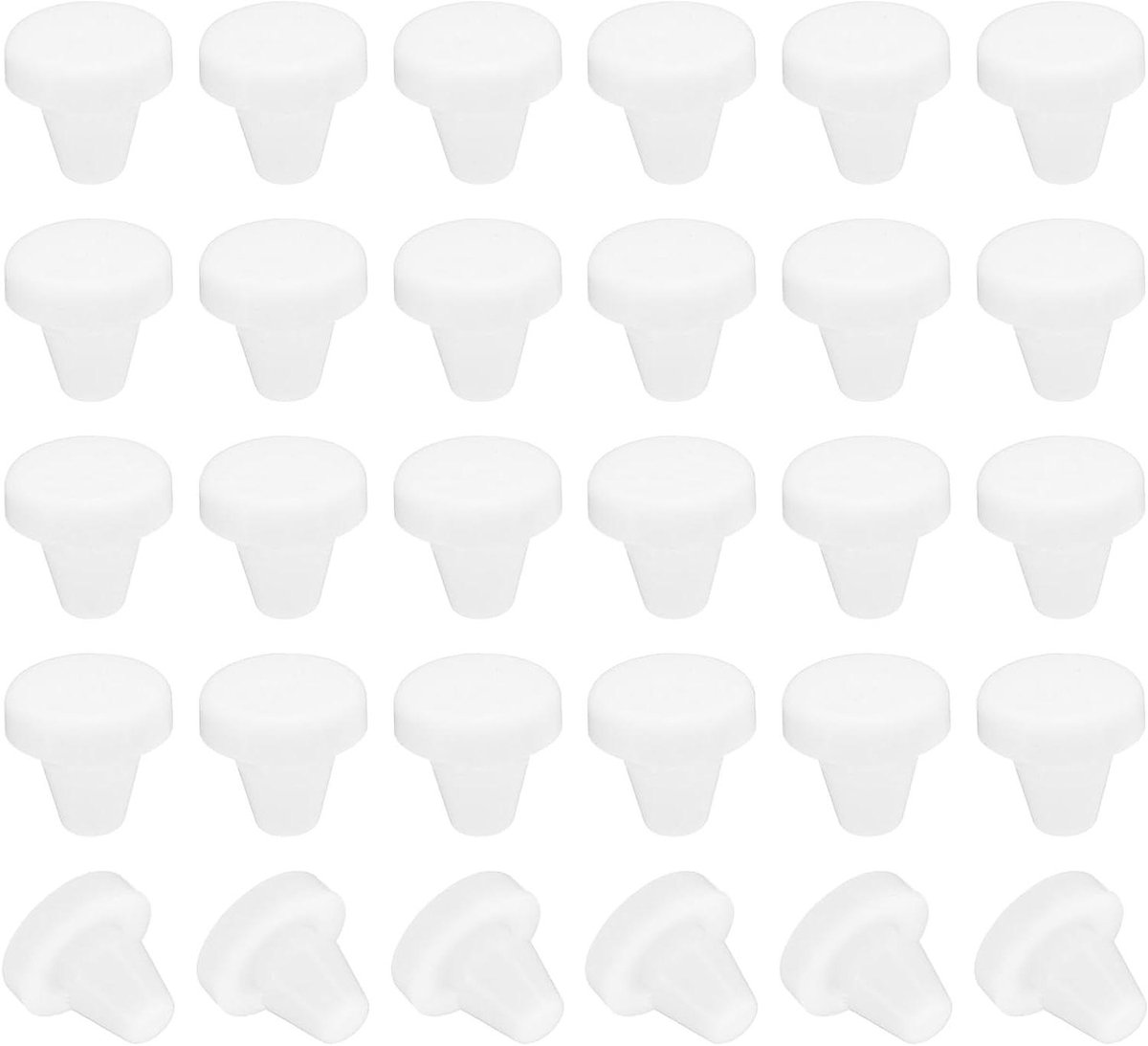 Siliconen Gatpluggen - Afsluitdoppen Rubber - Gaten Afdichten - Zacht En Elastisch - 5 mm - Wit
