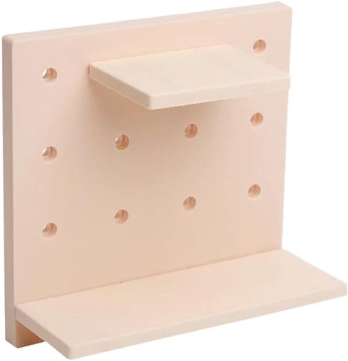 Gat Board Opslag - Wandplank Organizer - Ruimte Besparen - Poreuze Structuur - 22x22cm - Beige